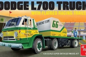 1966 Dodge L700 Truck w/Flatbed Racing Trailer