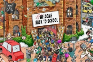 Back to School Chaos No. 8 Jigsaw Puzzle
